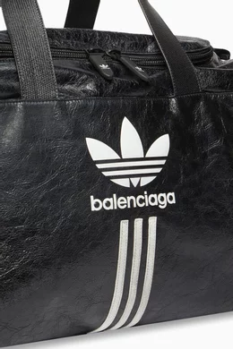 Buy Balenciaga Black x Adidas Gym Bag in Leather For Men Online Ounass Bahrain