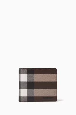 Buy Burberry Brown Bifold Wallet in Exaggerated Check E canvas Leather For Men Online Ounass Bahrain