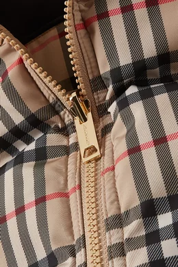 Buy Burberry Neutral Plaid Vest in Cotton For Boys Online Ounass Bahrain