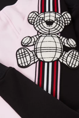 Buy Burberry Pink Talbot Bear Sweatpants in Cotton For Girls