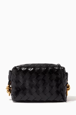 Buy Bottega Veneta Black Mini Loop Crossbody Bag in Intrecciato Leather For Women Online Ounass Bahrain