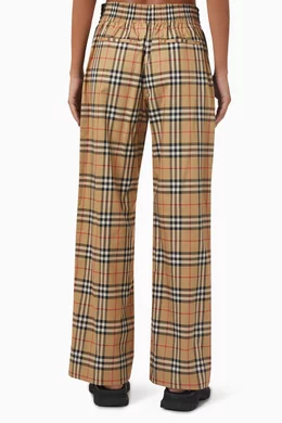Burberry style check trousers top