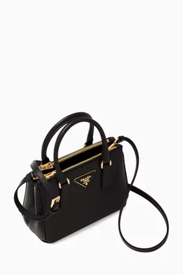 Prada galleria mini saffiano bag black clearance