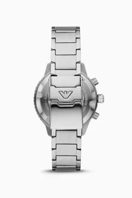 Buy Emporio Armani Silver Diver Chrono Watch 43mm For Men Online Ounass Bahrain