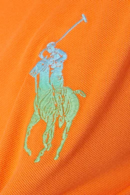 Green polo shirt with orange horse outlet