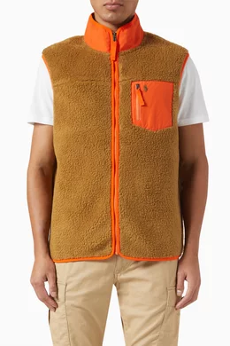 Buy Polo Ralph Lauren Brown Full-zip Vest in Fleece For Men Online
