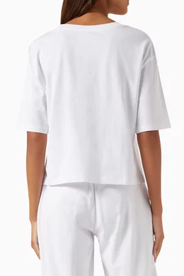 Buy Armani Exchange White Secret Garden Cropped T shirt in Jersey For Women Online Ounass Bahrain