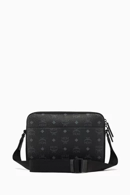 Mcm messenger bag black deals