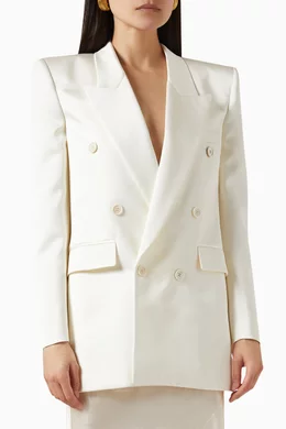 White silk jacket for ladies top