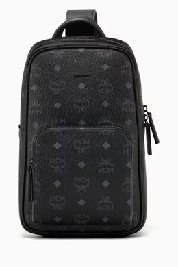 Buy MCM Black Small Aren Sling Bag in Visetos For Men Online Ounass Bahrain
