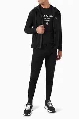 Buy Prada Black Track Jacket in Nylon For Men Online Ounass Bahrain