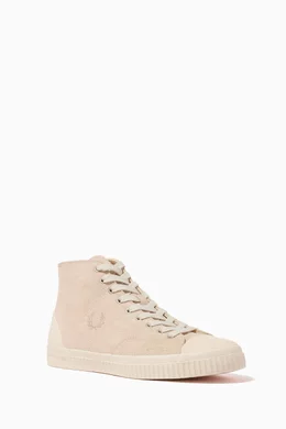 Buy Fred Perry White Hughes Mid Sneakers in Cotton For Men Online Ounass Bahrain