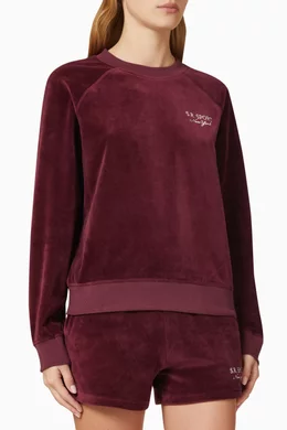 Maroon crewneck sweatshirt womens sales