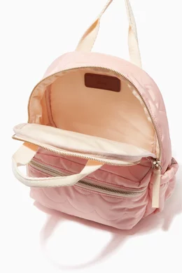 Buy Chloe Pink Quilted Logo Backpack in Nylon For Girls Online Ounass Bahrain
