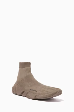 Balenciaga speed knit brown deals