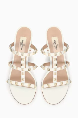 White valentino sandals cheap