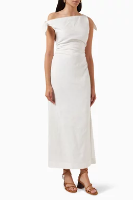 chinese dress ladies Sir Bettina Off Shoulder Dress in Ivory – Coco & Lola