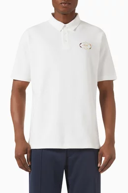 Buy Kith White Dubai Logo Polo Shirt in Cotton Pique For Men Online Ounass Bahrain