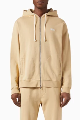 Buy Kith Neutral Kith Williams V Zip up Hoodie in Cotton Fleece For Men Online Ounass Bahrain