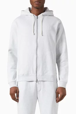Buy Kith Grey Williams V Zip up Hoodie in Cotton Fleece For Men Online Ounass Bahrain
