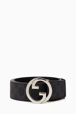 Gucci black supreme belt deals