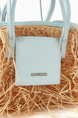 Buy Jacquemus Blue Le Panier Soleil Tote Bag in Raffia For Women Online Ounass Bahrain