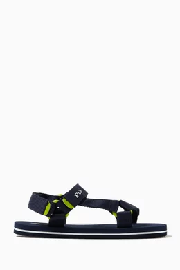 Buy Polo Ralph Lauren Blue New Haven Sandals in Soft PU For Kids Online Ounass Bahrain