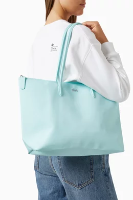 Buy Lacoste Blue Lacoste L.12.12 Concept Zip Tote Bag in PVC For Women Online Ounass Bahrain