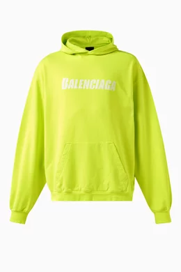 Buy Balenciaga Yellow Destroyed Hoodie in Fleece For UNISEX Online Ounass Bahrain