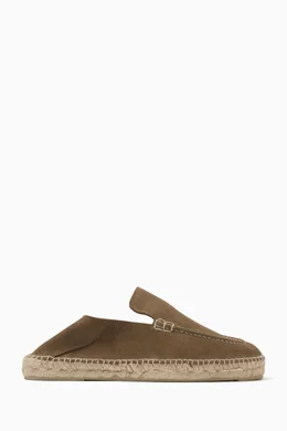 Buy Manebi Green Traveller Loafer Espadrilles in Suede For Men Online Ounass Bahrain