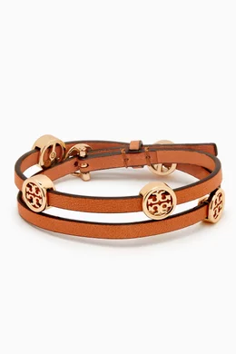 Tory burch leather wrap bracelet deals