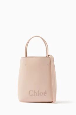 Buy Chloe Pink Chloe s Sense Micro Tote Bag in Shiny Calfskin For Women Online Ounass Bahrain