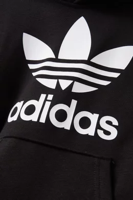 Buy adidas Black Trefoil Logo Hoodie in Cotton blend For UNISEX Online Ounass Bahrain