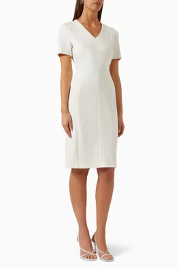 Buy BOSS Neutral Damaisa Sheath Dress in Viscose blend For Women Online Ounass Bahrain