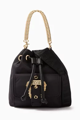 Buy Versace Jeans Couture Black Mini Couture 01 Bucket Bag in Nylon For Women Online Ounass Bahrain