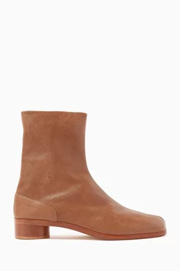 Buy Maison Margiela Neutral Tabi Ankle Boots in Camel Leather For Men Online Ounass Bahrain