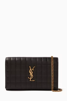 Matelasse monogram ysl wallet on chain store