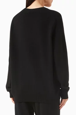 Buy PANGAIA Black Crewneck Sweatshirt in Recycled Cashmere For