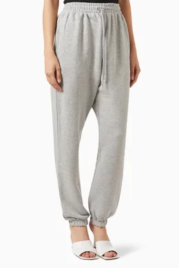 Buy The Frankie Shop Grey Vanessa Sweatpants in Organic Terry fleece For Women Online Ounass Bahrain