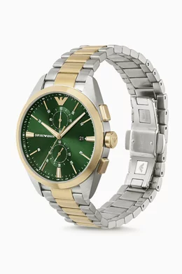 Buy Emporio Armani Multicolour Claudio Chrono Stainless Steel Watch 43mm For Men Online Ounass Bahrain