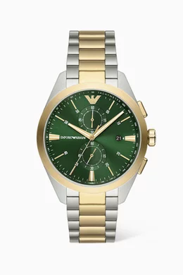 Buy Emporio Armani Multicolour Claudio Chrono Stainless Steel Watch 43mm For Men Online Ounass Bahrain