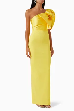 Solace london yellow dress top