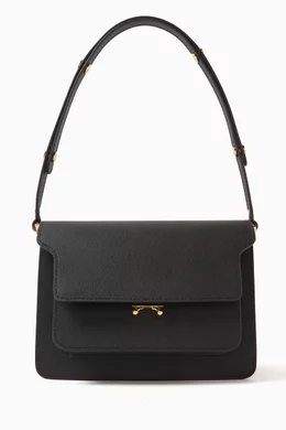 Buy Marni Black Trunk Medium Bag in Saffiano Leather For Women Online Ounass Bahrain