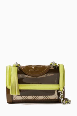 Buy Tory Burch Colourless Small Fleming Convertible Shoulder Bag in TPU Nappa Leather For Women Online Ounass Bahrain