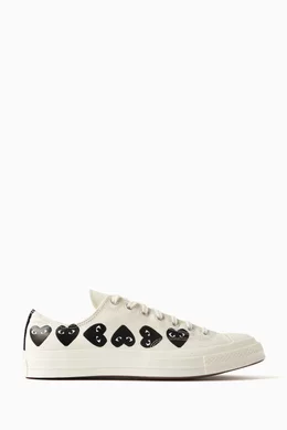 Buy Comme des Garcons PLAY White x Converse Chuck 70 Low Top Sneakers in Canvas For Men Online Ounass Bahrain