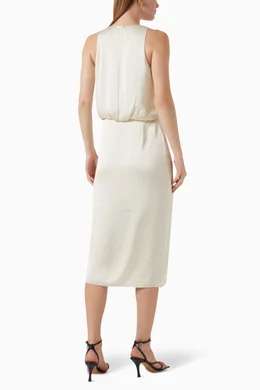 Buy Theory White Layered Tank Dress in Satin For Women Online | Ounass  Bahrain