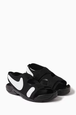 All black nike sandals hot sale