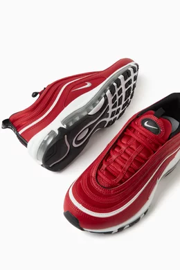 Buy Nike Red Air Max 97 Sneakers in Leather Textile For Women Online Ounass Bahrain