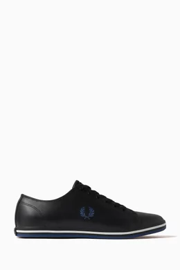 Buy Fred Perry Black Kingston Plimsolls in Leather For Men Online Ounass Bahrain
