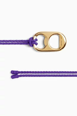 Buy Bottega Veneta Purple Can Opener Belt in Braided Leather  display picture 3